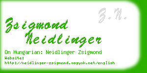 zsigmond neidlinger business card